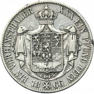 Germany, Braunschweig-Lüneburg, Wilhelm, Thaler Hannover 1866 B