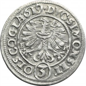 Silesia, Duchy of Munsterberg-Oels, Heinrich Wenceslaus and Karl Friedrich, 3 Kreuzer Oels 1619 - BH