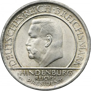 Germany, Weimar Republic, 3 Mark Berlin 1929 A - Weimar Oath