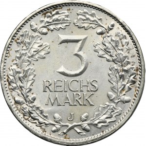 Germany, Weimar Republic, 3 Mark Hamburg 1925 J