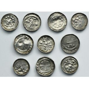 Lot, Germany, Saxony, Anonymous Saxon bishops, Cross denarius 11th century (10 pcs.)