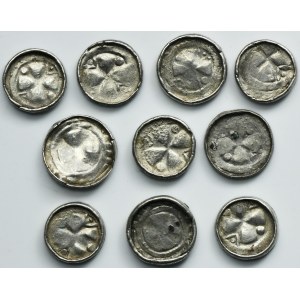 Lot, Germany, Saxony, Anonymous Saxon bishops, Cross denarius 11th century (10 pcs.)