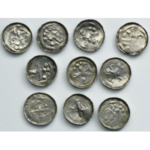 Lot, Germany, Saxony, Anonymous Saxon bishops, Cross denarius 11th century (10 pcs.)