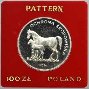 PRÓBA, 100 złotych 1981 Ochrona Środowiska Konie