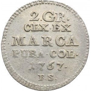 Poniatowski, 2 Groschen Warsaw 1767 FS