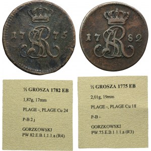 Lot, Poniatowski, 1/2 Groschen (2 pcs.)