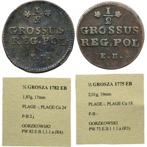 Lot, Poniatowski, 1/2 Groschen (2 pcs.)
