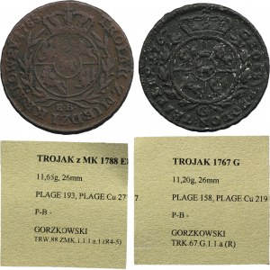 Lot, Poniatowski, 3 Groschen (2 pcs.)