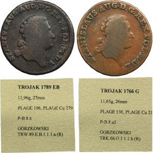 Lot, Poniatowski, 3 Groschen (2 pcs.)