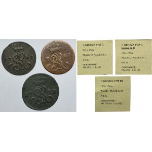 Lot, Poniatowski, 1/2 Groschen (3 pcs.)