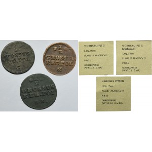 Lot, Poniatowski, 1/2 Groschen (3 pcs.)