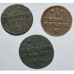 Lot, Poniatowski, 1/2 Groschen (3 pcs.)