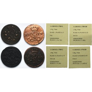 Lot, Poniatowski, 1/2 Groschen (4 pcs.)