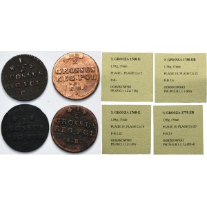 Lot, Poniatowski, 1/2 Groschen (4 pcs.)