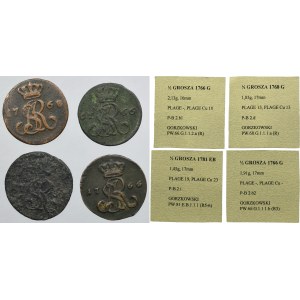 Lot, Poniatowski, 1/2 Groschen (4 pcs.)