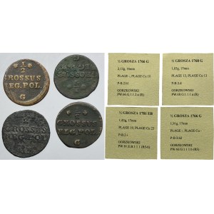 Lot, Poniatowski, 1/2 Groschen (4 pcs.)