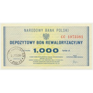 Depozytowy Bon Rewaloryzacyjny, 1.000 złotych