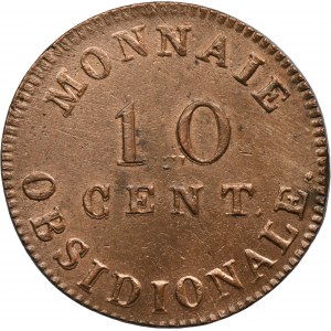 Belgium, Siege of Antwerp, Napoleon Bonaparte, 10 Centimes Antwerp 1814