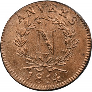 Belgium, Siege of Antwerp, Napoleon Bonaparte, 10 Centimes Antwerp 1814