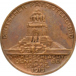 Germany, German Empire, Wilhelm II, Medal in commemoration of the 100th anniversary of the Battle of the Nations at Leipzig in 1813 and the unveiling of the Battle of the Nations in 1913