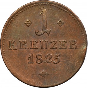Germany, Electorate of Hesse, William II, 1 Kreuzer Kassel 1825