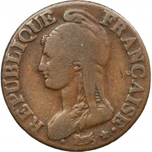 France, First Republic, 1 Décime Paris 1795 A