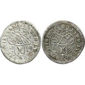 Set, Germany, Duchy of Württemberg, Eberhard Ludwig, 4 Kreuzer (2 pcs.)