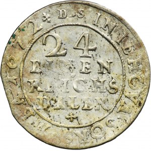 Western Pomerania under Sweden, Karl XI, 1/24 Thaler Stettin 1672 DS