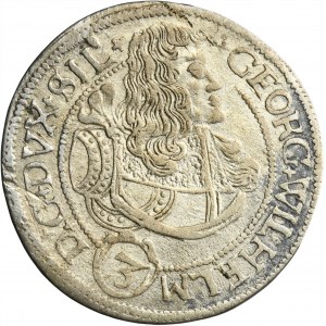 Silsia, Duchy of Liegnitz-Brieg-Wohlau, Georg Wilhelm, 3 Kreuzer Brieg 1674 CB