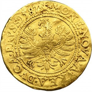Duchy of Prussia, Georg Friedrich von Ansbach, Ducat Königsberg 1587 - RARE