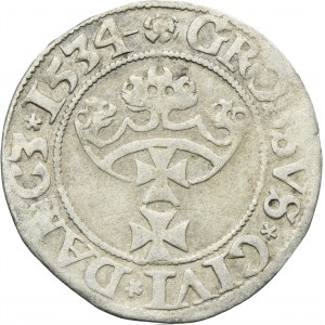 Sigismund I the Old, Groschen Danzig 1534 - PRV