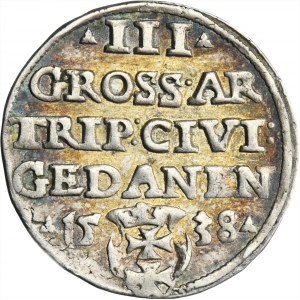 Sigismund I the Old, 3 Groschen Danzig 1538 - PRVSS