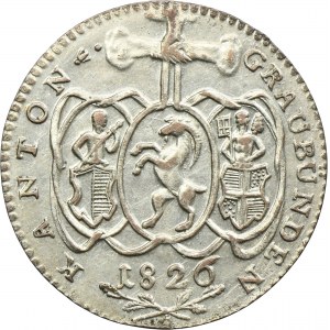 Switzerland, Canton of Grisons, 1 Batzen 1826