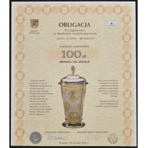 Wrocław, 4,5% obligacja Złoty Skarb Bremy, 100 zł 2006