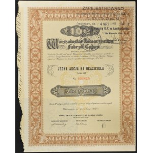 Warszawskie Towarzystwo Fabryk Cukru S.A., 100 zł 1937
