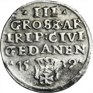 Sigismund I the Old, 3 Groschen Danzig 1539