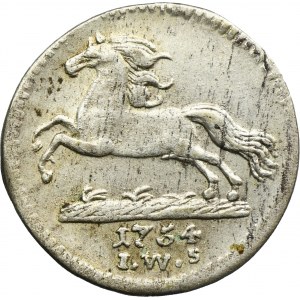 Germany, Braunschweig-Lüneburg-Calenberg-Hannover, Georg II, 1/24 Thaler Clausthal 1754 IWS - VERY RARE
