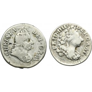 Lot, Denmark and Norway, Christian V and Frederick IV, 8 Skilling (2 pcs.)