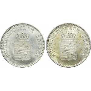 Lot, Germany, Electorate of Hesse, Wilhelm II and Friedrich WIlhelm, 2 Silber groschen 1842 (2 pcs.)