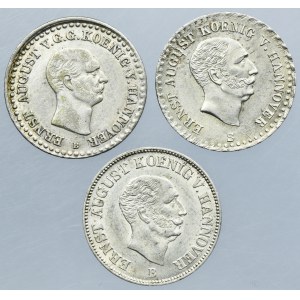 Lot, Germany, Kingdom of Hanover, Ernst August I, 1/12 Thaler (3 pcs.)