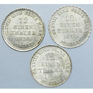 Lot, Germany, Kingdom of Hanover, Ernst August I, 1/12 Thaler (3 pcs.)