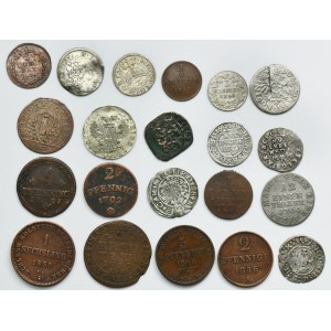 Lot, Austria, Germany, Netherlands and Switzerland, Mix of coins 17th-19th century (21 pcs.)