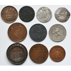 Lot, Mix of coins 18th-20th century (10 pcs.)