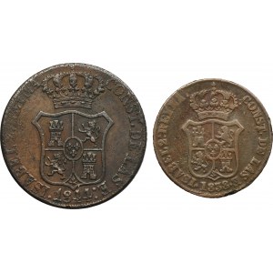 Lot, Spain, Principality of Catalonia, Cuartos (2 pcs)