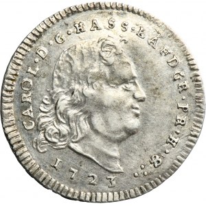 Germany, Landgraviate of Hessen-Kassel, Karl, 1/8 Thaler Kassel 1723
