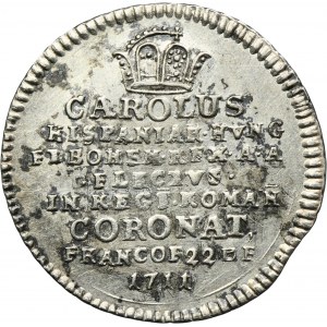 Austria, Karl VI, Coronation token Frankfurt 1711