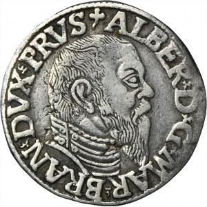Duchy of Prussia, Albrecht Hohenzollern, 3 Groschen Königsberg - RARE 1544