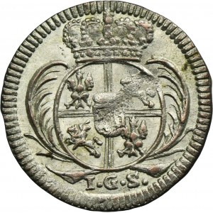 August II the Strong, 3 Heller (Dreier) Dresden 1732 IGS