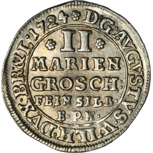 Germany, Principality of Brunschweig-Wolfenbüttel, August Wilhelm, 2 Mariengroschen Zellerfeld 1724 EPH