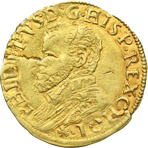 Spanish Netherlands, Holland, Philip II, 1/2 Real d'or Dordrecht undated